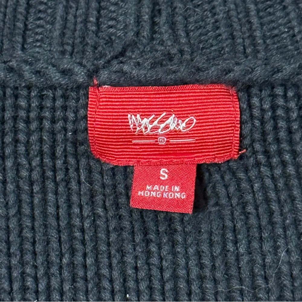 Mossimo Supply Co Cable Knit Sweater Cardigan Chunky Women’s Small Black Shawl